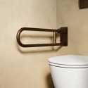 A1/ARIBR600FGR ONLY OPENED - Bronze Folding Bathroom Grab Rail 600 x 160mm - Arissa
