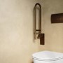 GRADE A1 - Bronze Folding Bathroom Grab Rail 600 x 160mm - Arissa