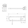 GRADE A1 - Bronze Folding Bathroom Grab Rail 600 x 160mm - Arissa
