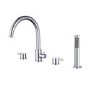 GRADE A1 - Chrome 4 Hole Bath Shower Mixer Tap - Arissa