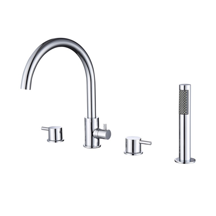 GRADE A1 - Chrome 4 Hole Bath Shower Mixer Tap - Arissa