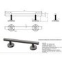 Gunmetal Grey Bathroom Grab Rail 450 x 77mm - Arissa