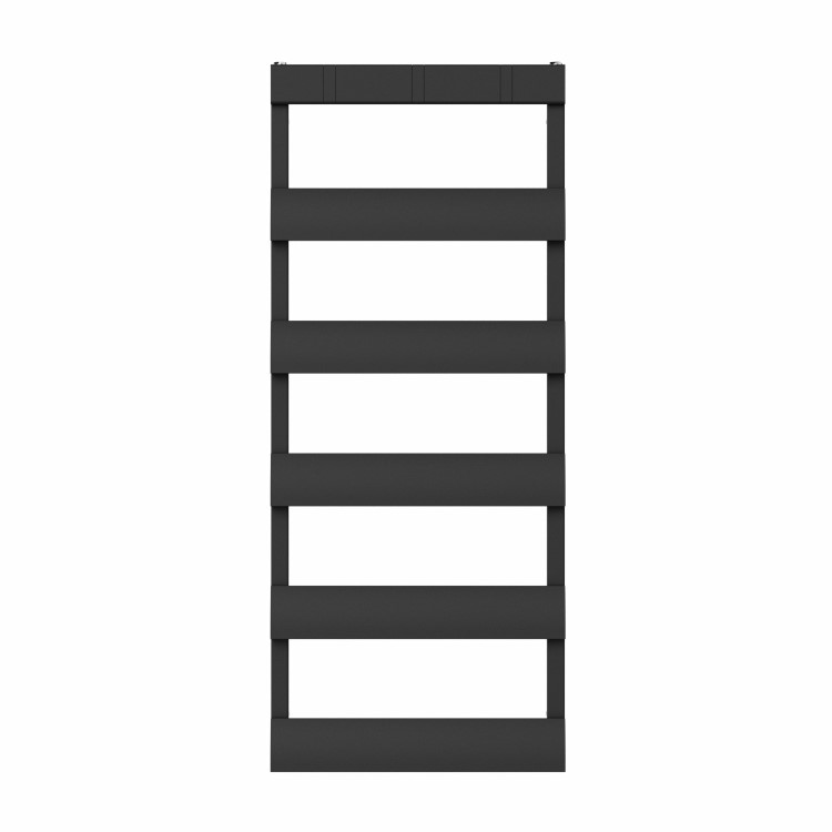 ONLY OPENED - Black Towel Radiator with Hooks 1200 x 500mm - Arizona