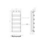 ONLY OPENED - Black Towel Radiator with Hooks 1200 x 500mm - Arizona