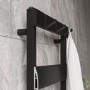 Black Towel Radiator with Hooks 800 x 500mm - Arizona