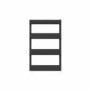 GRADE A1 - Black Towel Radiator with Hooks 800 x 500mm - Arizona