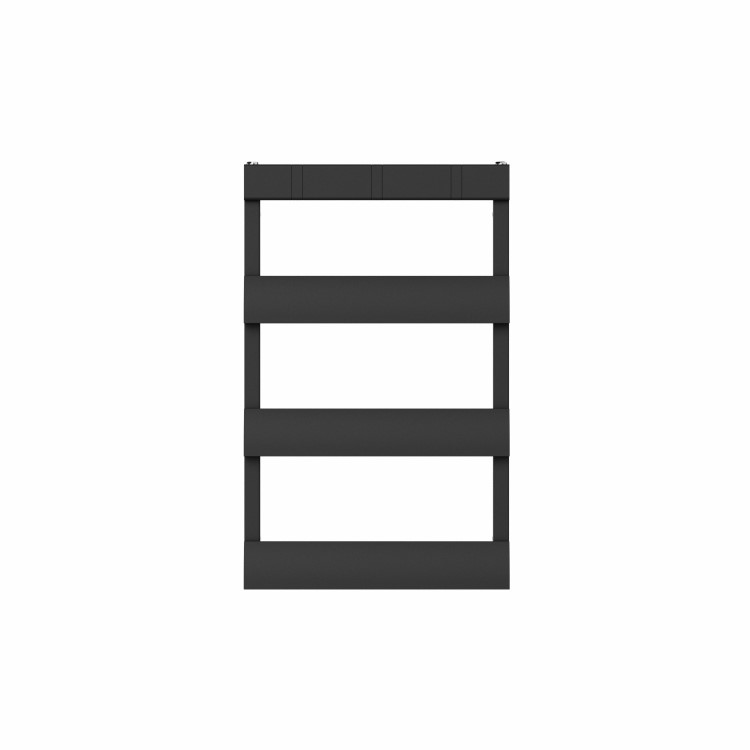 GRADE A1 - Black Towel Radiator with Hooks 800 x 500mm - Arizona