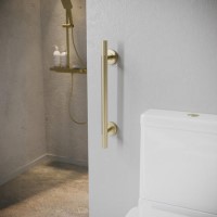 GRADE A1 - Brass Knurled Bathroom Grab Rail 450 x 77mm - Arissa