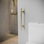GRADE A1 - Brass Knurled Bathroom Grab Rail 450 x 77mm - Arissa