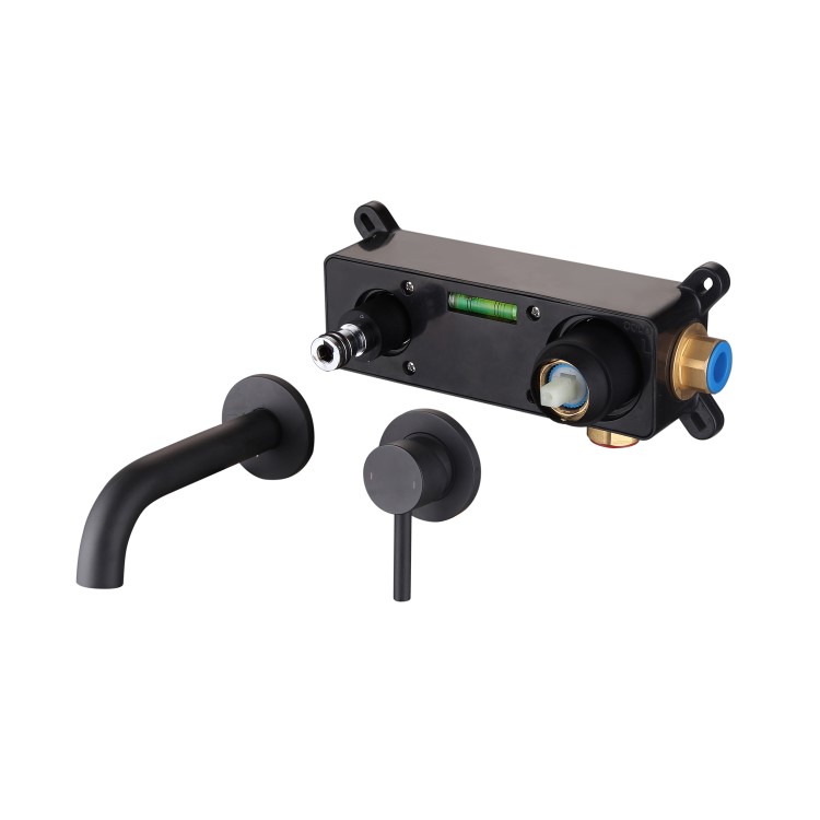 ONLY OPENED - Black Wall Mounted Basin Mixer Tap - Arissa