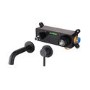 Wall Mounted Black Basin Mixer Tap - Arissa