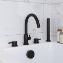 A2/ARIMB008 ALMOST PERFECT - Black 4 Hole Bath Shower Mixer Tap - Arissa