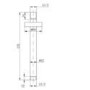Black 235mm Ceiling Mounted Shower Arm - Arissa