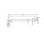 GRADE A1 - Black 355mm Wall Mounted Shower Arm - Arissa