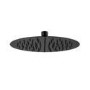 Black 250mm Round Rainfall Shower Head - Arissa