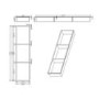 GRADE A1 - Black Shower Niche with Shelves 305 x 1210mm - Arissa