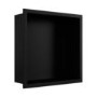 GRADE A1 - Black Shower Niche 305 x 305mm - Arissa