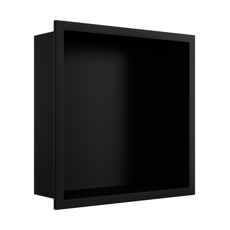 GRADE A1 - Black Shower Niche 305 x 305mm - Arissa