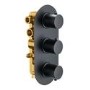GRADE A1 - Matt Black 3 Outlet Concealed Valve - Arissa