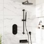 GRADE A1 - Matt Black 3 Outlet Concealed Valve - Arissa