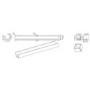 Black Bathroom Organiser Shelf 1000mm - Arissa