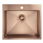 Copper Single Bowl Inset Stainless Steel Kitchen Sink with Tap Deck - Enza Aria