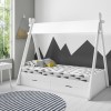Arlo White Teepee Bed Frame with Pull Out Storage Drawers