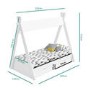 Arlo White Teepee Bed Frame with Pull Out Storage Drawers