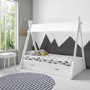 Arlo White Teepee Bed Frame with Pull Out Storage Drawers