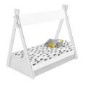 Arlo Grey and White Teepee Bed Frame with Pull Out Storage Drawers 
