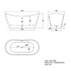 Freestanding Double Ended Slipper Bath 1700 x 795mm - Arles