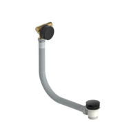 GRADE A1 - Black Overflow Bath Filler Tap & Click Clack Waste - Arissa