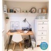 Industrial Office Desk&#160;with Solid Mango Wood Herringbone Top - Arno