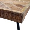 Large Herringbone Mango Wood Dining Bench - Seats 2 - Arno