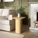ARR003 Large Square Oak Pedestal Side Table - Ari