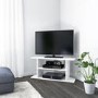 Corner TV Unit in White Gloss - 100cm - TV's up to 40"