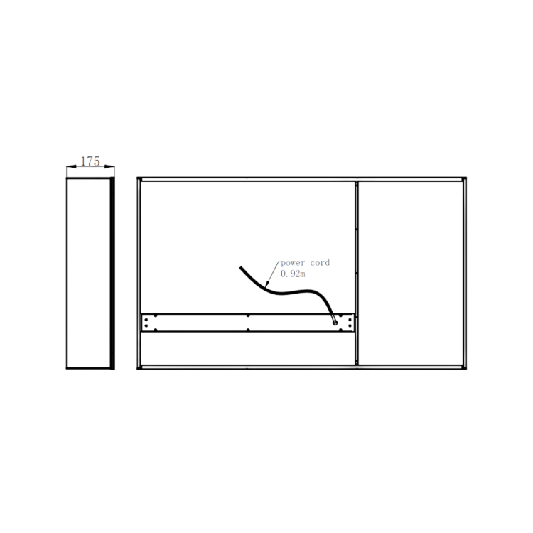 Refurbished Triple Door Mirrored Bathroom Cabinet with Lights Demister & Socket 1200 x 800mm - Artemis