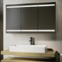 Refurbished Triple Door Mirrored Bathroom Cabinet with Lights Demister & Socket 1200 x 800mm - Artemis