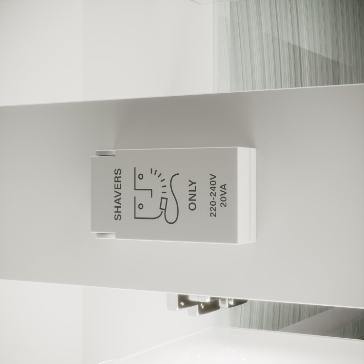 Refurbished Triple Door Mirrored Bathroom Cabinet with Lights Demister & Socket 1200 x 800mm - Artemis