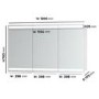 Refurbished Triple Door Mirrored Bathroom Cabinet with Lights Demister & Socket 1200 x 800mm - Artemis