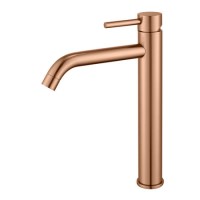 GRADE A1 - Brushed Bronze Tall Mono Basin Mixer Tap - Arissa