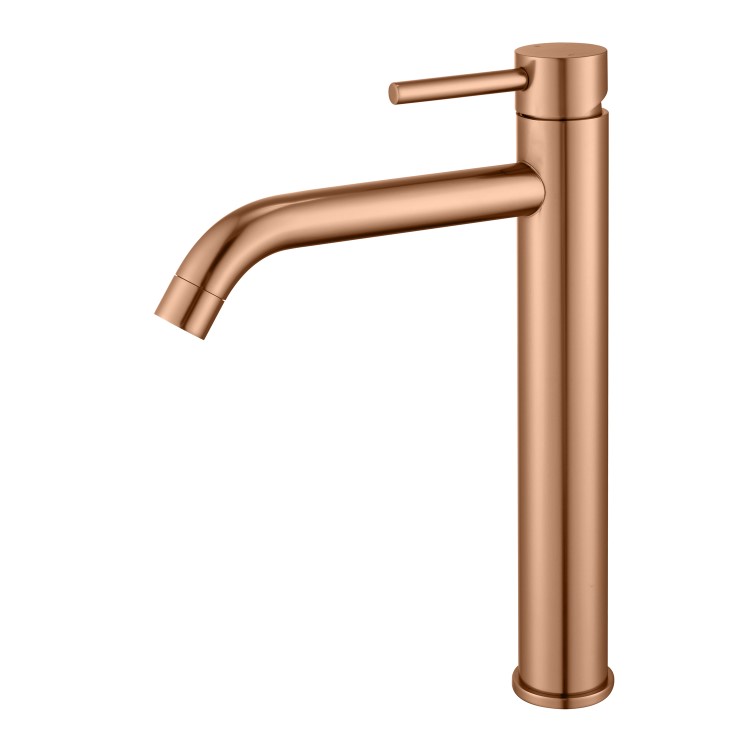 GRADE A1 - Brushed Bronze Tall Mono Basin Mixer Tap - Arissa