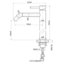 GRADE A1 - Brushed Bronze Tall Mono Basin Mixer Tap - Arissa