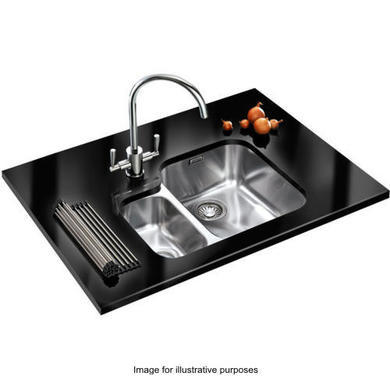 1.5 Bowl Undermount Chrome Stainless Steel Kitchen Sink with Left Hand Drainer - Franke Ariane