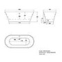 GRADE A1 - Freestanding Double Ended Bath 1650 x 740mm - Arya