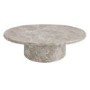 Large Beige Marble Effect Oval Coffee Table - Arrezzo