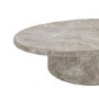 Large Beige Marble Effect Oval Coffee Table - Arrezzo