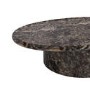 Large Brown Marble Effect Oval Coffee Table - Arrezzo