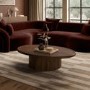 Large Walnut Oval Coffee Table - Arrezzo