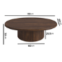 Large Walnut Oval Coffee Table - Arrezzo